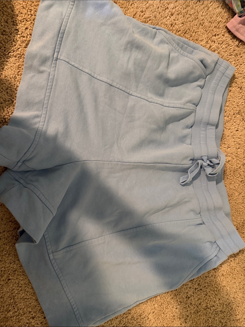 crown & ivy Light Blue Drawstring Athletic Lounge Shorts